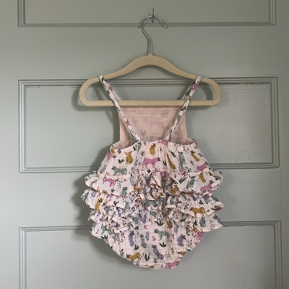 Leopard Ruffle Bubble Romper - Picture 2 of 3